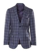 Paisley And Gray Plaid Slim-tailored Jacket
