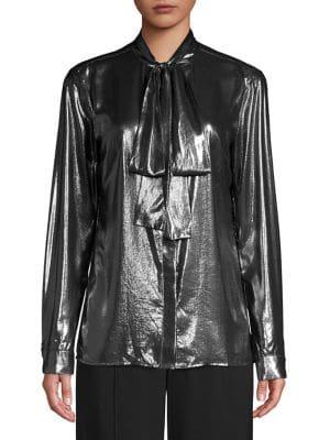 Michael Michael Kors Metallic Self-tie Top