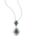 Effy Blue Diamond & 14k White Gold Pendant Necklace