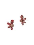 Anne Klein Goldtone And Glass Stone Flower Stud Earrings