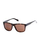 Guess 56mm Tortoise Shell Gradient Square Sunglasses