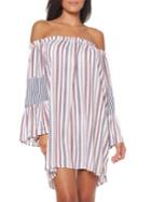 Jessica Simpson Striped Off-the-shoulder Sundress