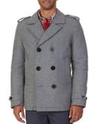 Nautica Double-breasted Wool Blend Peacoat