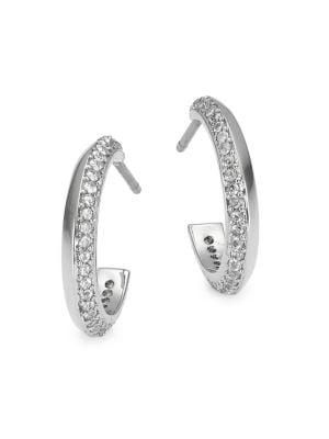Kate Spade New York Raise The Bar Pave Cubic Zirconia Huggie Hoop Earrings