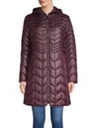Kenneth Cole New York Quilted Chevron Coat