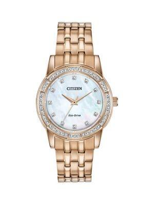 Citizen Silhouette Crystal Rose Goldtone Stainless Steel Bracelet Watch