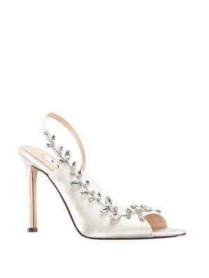 Nina Deanne Bejeweled Satin D'orsay Sandals