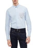 Calvin Klein Striped-block Button-down Shirt