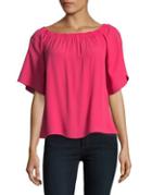 B Collection By Bobeau Crepe Off-the-shoulder Top