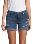 7 For All Mankind Distressed Denim Shorts