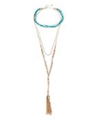 Design Lab Lord & Taylor Three-tiered Beaded Tassel Necklace