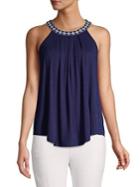 Cable & Gauge Sleeveless Halter Top