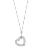 Michael Kors Mothers Day Crystal Heart Rose Gold Silver Necklace