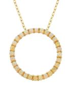 Lord & Taylor Opal Open Circle Pendant Necklace