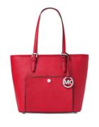 Michael Michael Kors Zippered Saffiano Leather Tote