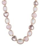 Anne Klein Rose Goldtone, Mother-of-pearl & Crystal Necklace