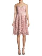 Design Lab Crochet Lace V-neck Dress