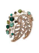 Anne Klein Goldtone Leaves Brooch