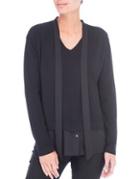 B Collection By Bobeau Mixed Media Cardigan