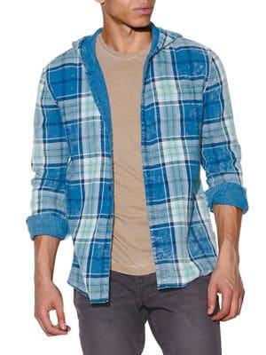 John Varvatos Hooded Reversible Button-front Shirt