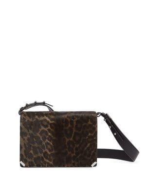 Allsaints Vincent Calf-hair Leather Shoulder Bag