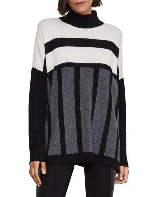 Bcbgmaxazria Oversized Striped Wool-blend Sweater