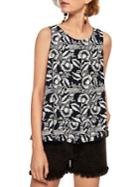 Mango Ruffle Chiffon Hi-lo Top