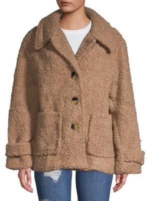 Free People So Soft Cozy Peacoat