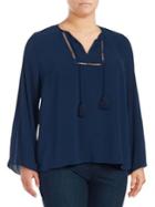 Vince Camuto Plus Bell Sleeve Top
