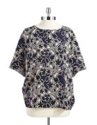 Lord & Taylor Petite Floral Dolman Sleeved Top