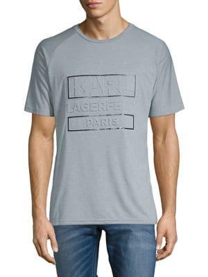 Karl Lagerfeld Logo Embossed Tee