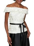 Alex Evenings Off-the-shoulder Rosette Blouse