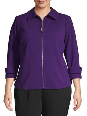 Calvin Klein Plus Full-zip Front Jacket