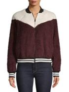 Nike Chevron Faux-fur Bomber Jacket