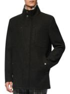 Andrew Marc Westerhall Rabbit Fur-trimmed Stand Collar Jacket