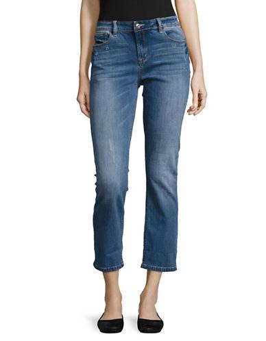 Kensie Jeans Cropped Straight Leg Jeans
