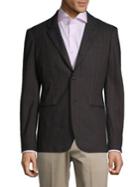 John Varvatos Star U.s.a. Striped Stretch-cotton Sportcoat