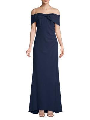Eliza J Off-the-shoulder Bow Gown