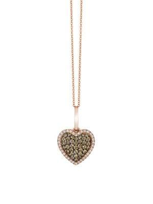Le Vian Heart 14k Strawberry Gold Pendant Necklace