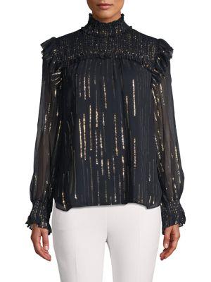 Elie Tahari High-low Ruffled Blouse
