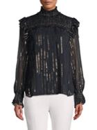 Elie Tahari High-low Ruffled Blouse
