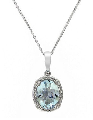 Effy 14k White Gold And Diamond Pendant Necklace