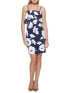 Guess Floral Printed Ruffle Trim Dress