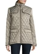 Vince Camuto Faux Suede-trimmed Quilted Jacket