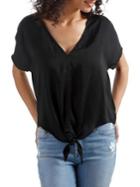Lucky Brand Tie-front V-neck Top