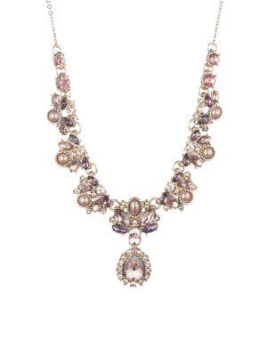 Marchesa Crystal And Faux-pearl Statement Necklace