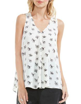 Vince Camuto Fluent Flowers Crinkled Blouse