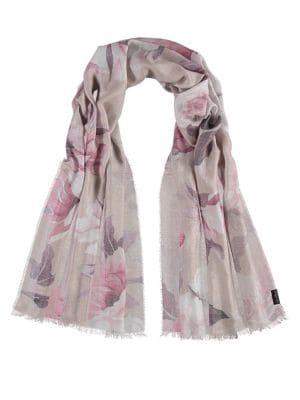 Fraas Shimmer Floral Wrap Scarf
