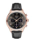 Seiko Chronograph Stainless Steel Leather-strap Watch