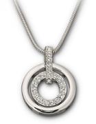 Swarovski Double-ring Crystal Pendant Necklace